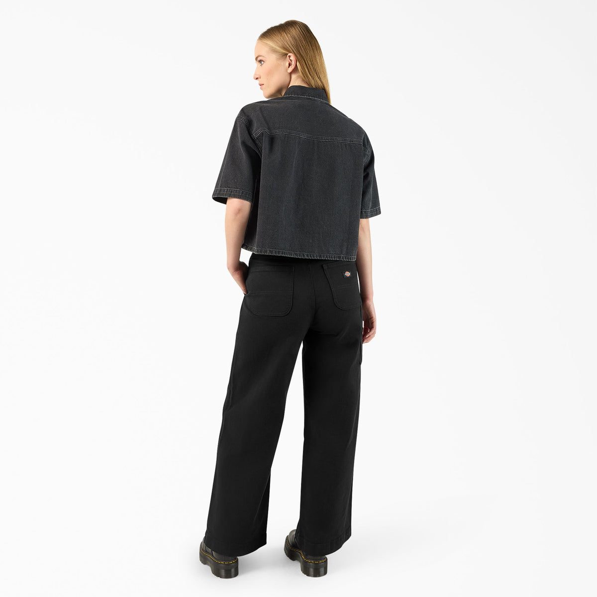 Dickies Women's Cropped Denim Work Shirt