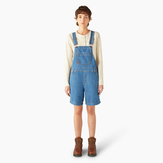 Dickies Women's Relaxed Fit Bib Shortalls, 7"