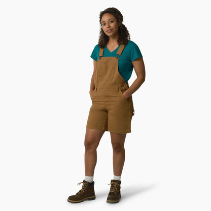 Dickies Women's Relaxed Fit Bib Shortalls, 7"