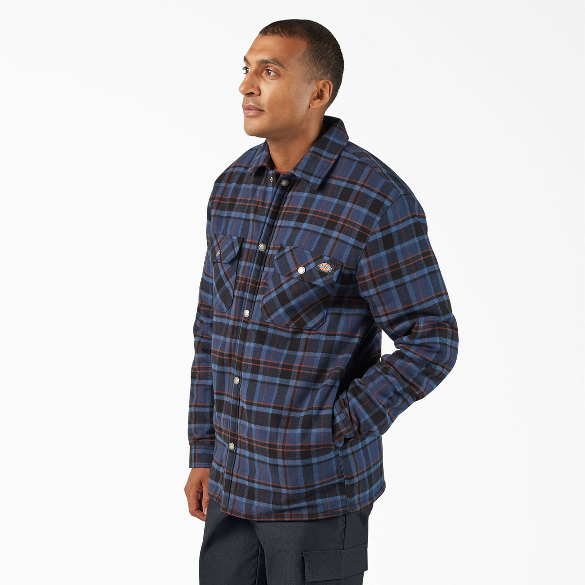 Dickies Water Repellent Fleece-Lined Flannel Shirt Jacket