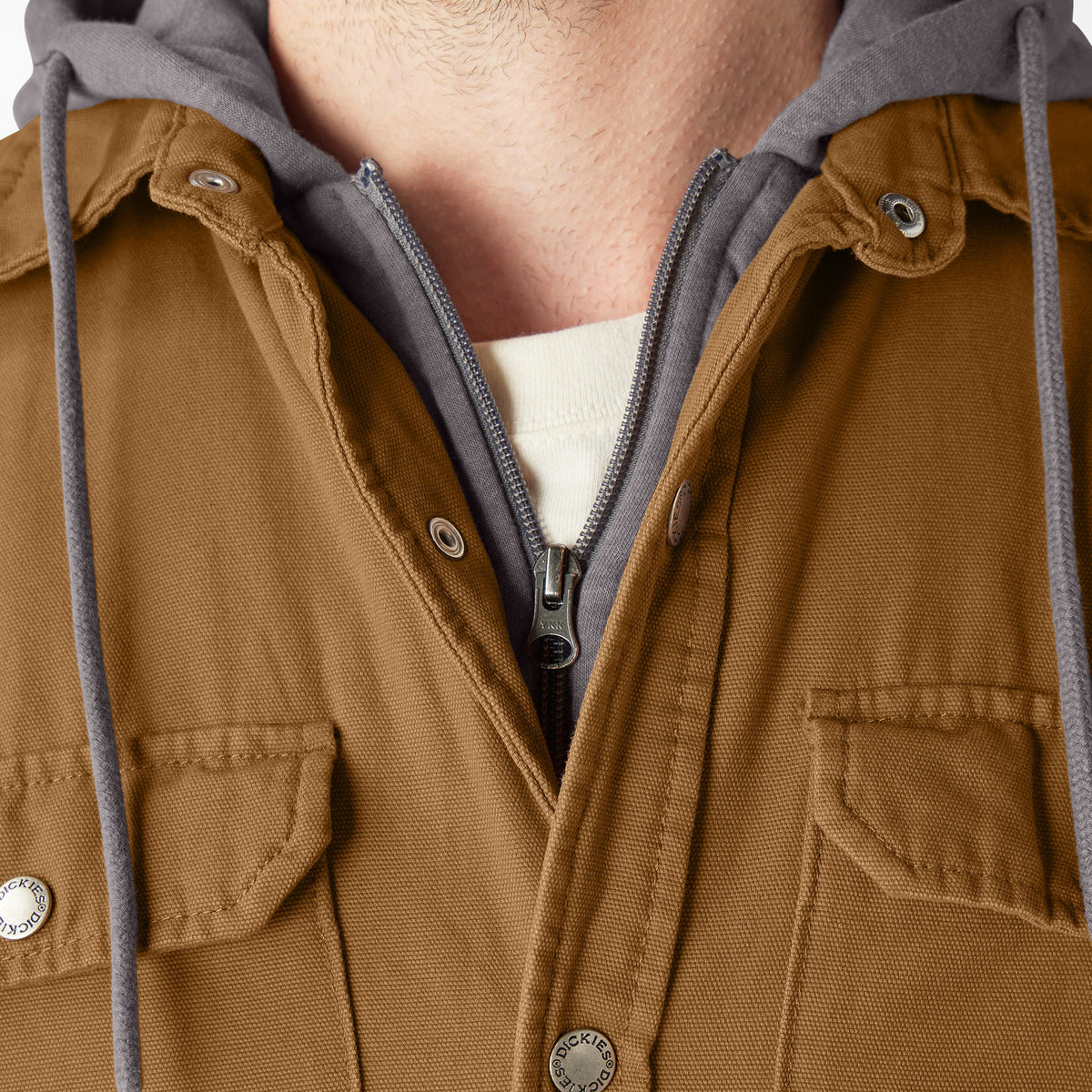 Dickies Water Repellent Duck Hooded Shirt Jacket