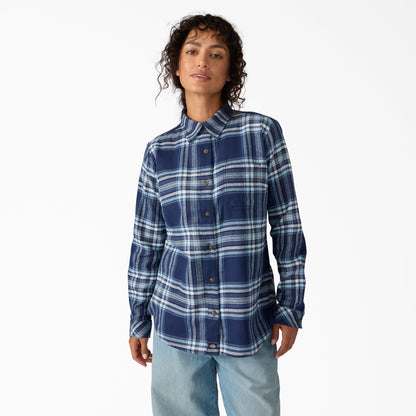 Dickies Women's Plaid Flannel Long Sleeve Shirt