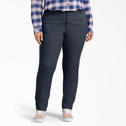 Dickies Women's Plus Low Rise Skinny Leg Pants