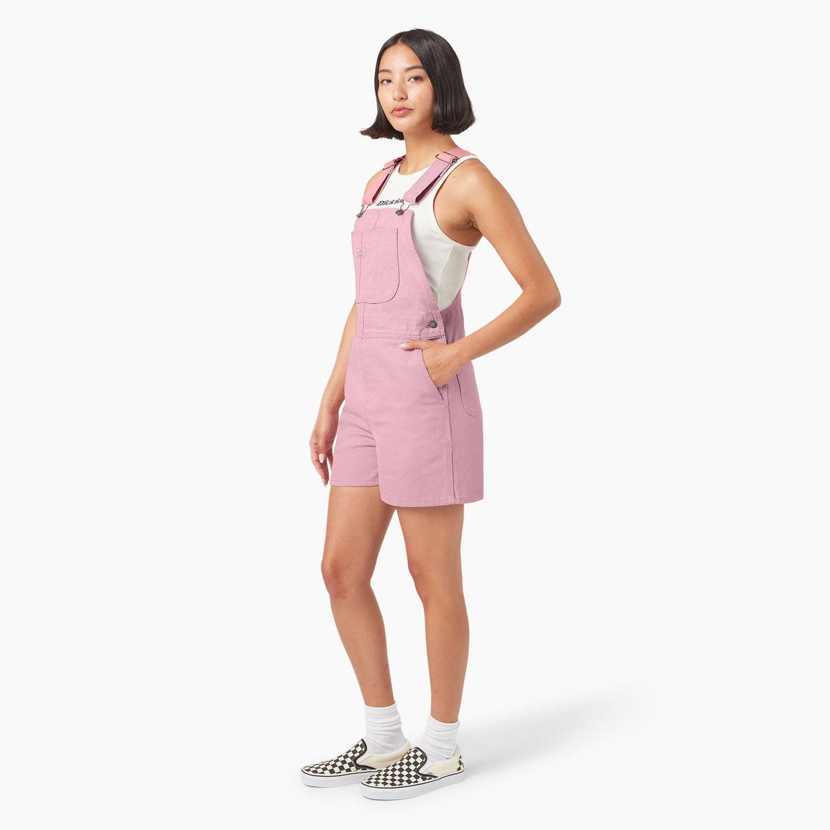 Dickies Women's Duck Canvas Bib Shortalls, 4"