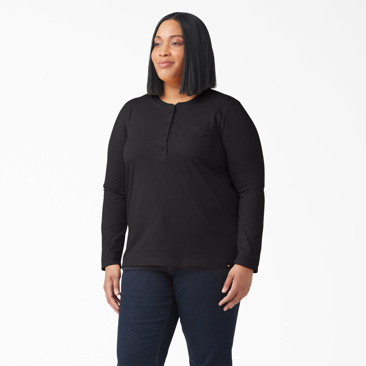 Dickies Women's Plus Heavyweight Henley
