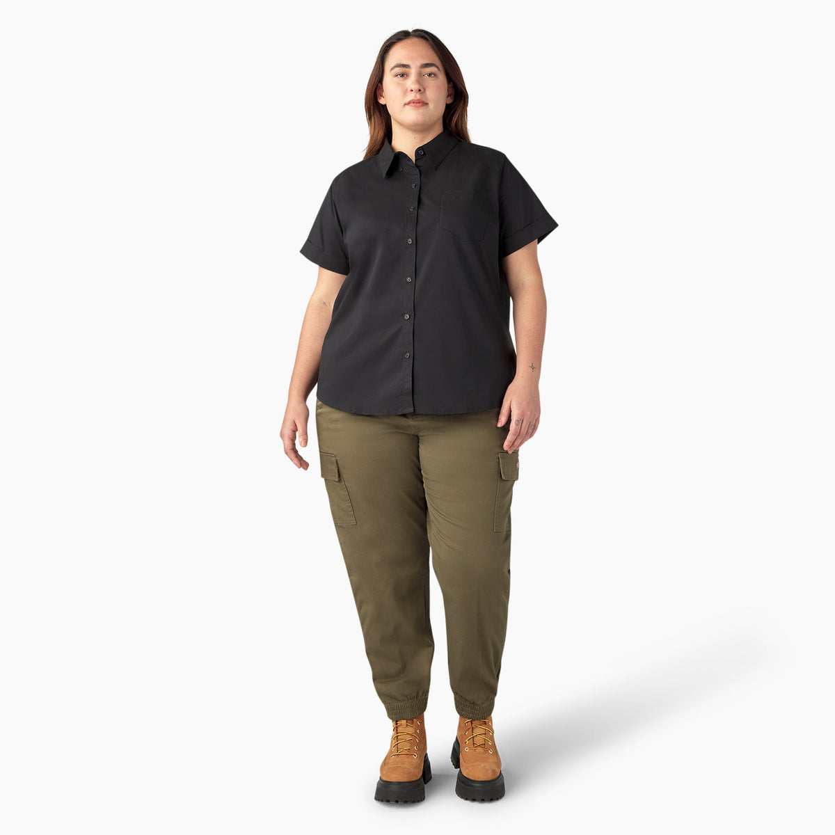 Dickies Women's Plus Button-Up Shirt