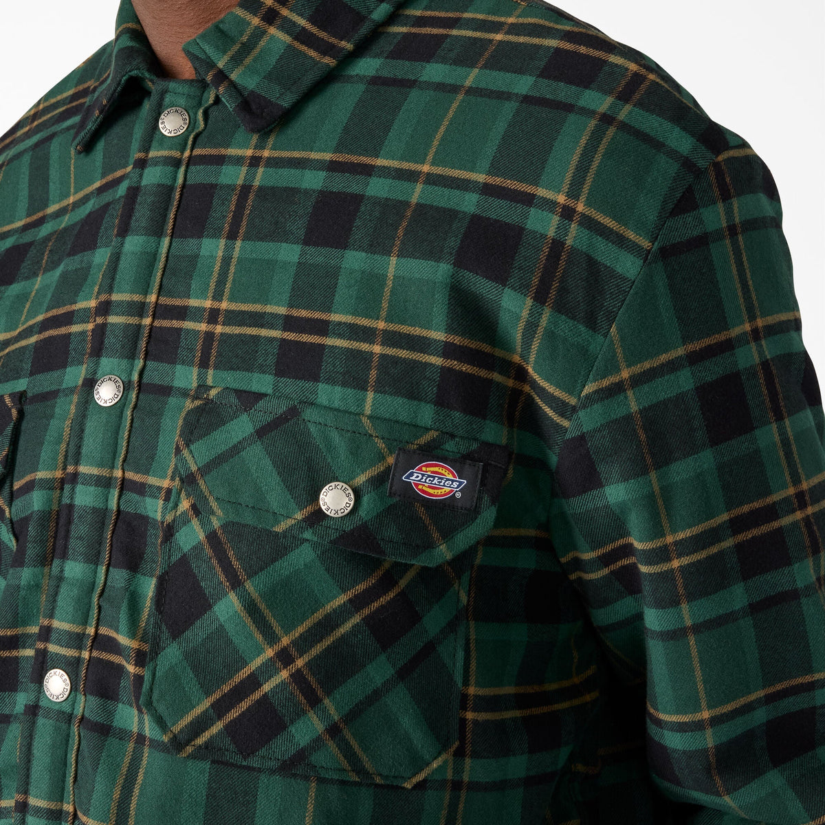Dickies Water Repellent Fleece-Lined Flannel Shirt Jacket